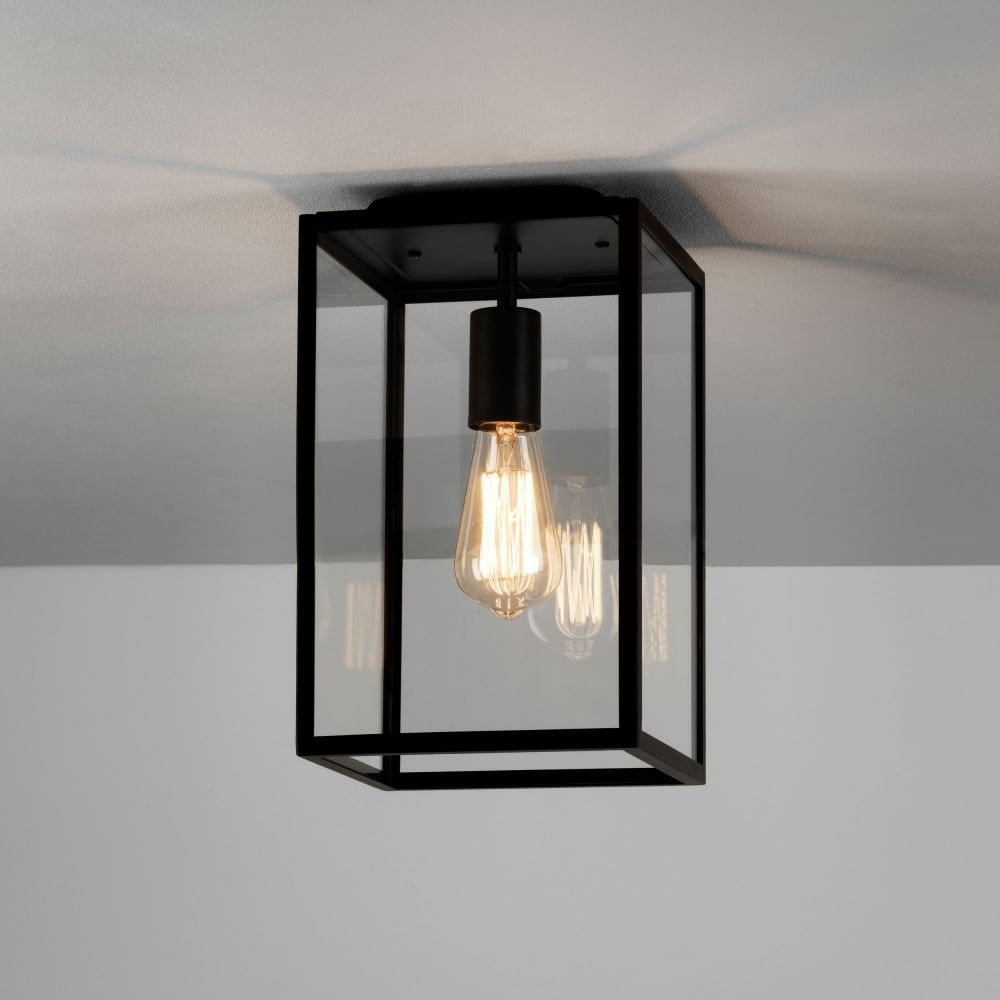 black ceiling lights