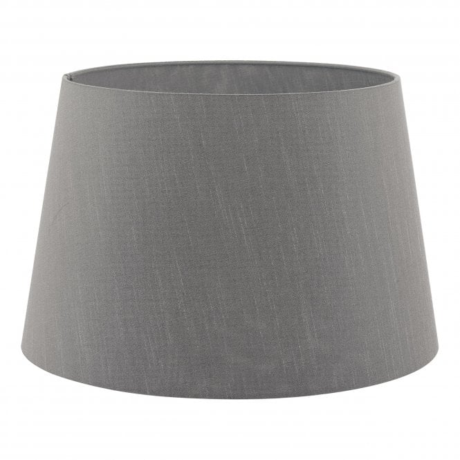 Dar Lighting Dar Lighting Cezanne 35cm Faux Silk Tapered Drum Shade In Grey