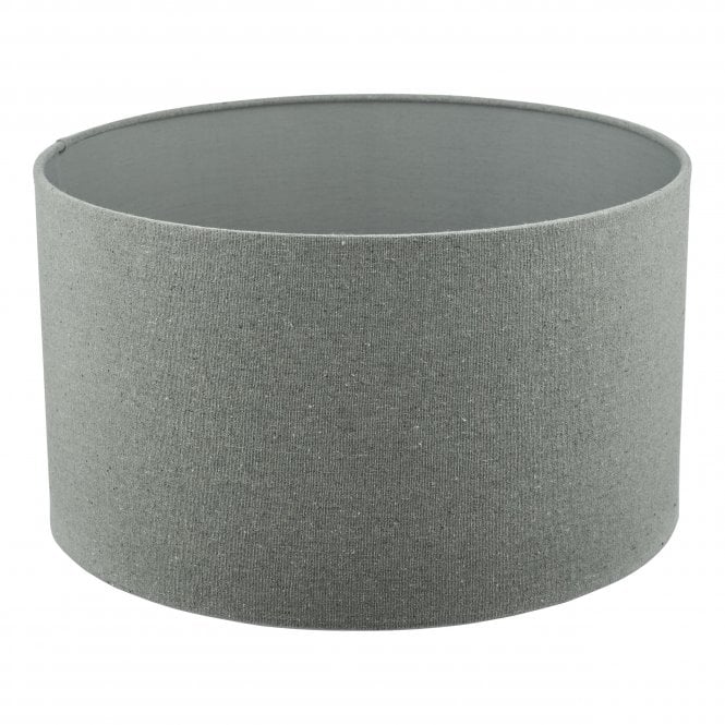 Dar Lighting Dar Lighting Pyramid 35cm Linen Drum Shade In Grey