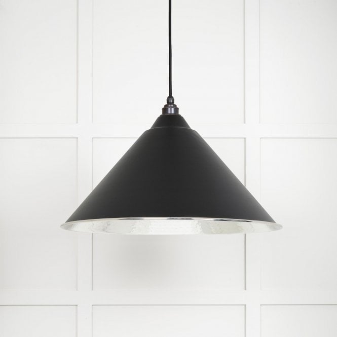 From the Anvil From the Anvil Hammered Nickel Hockley Pendant in Elan Black