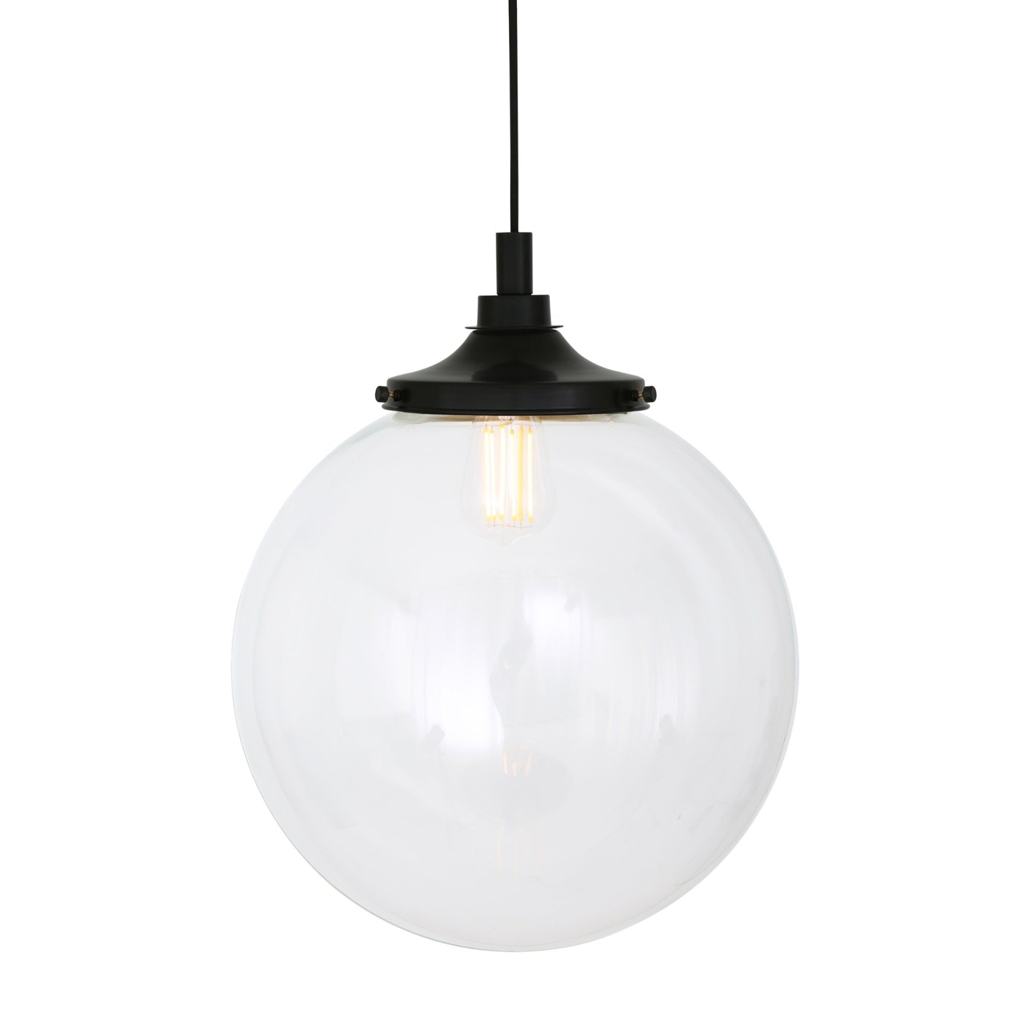 Laguna Pendant Light IP44 35cm in Matt Black